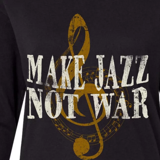 Jazz Music Saxophone Trumpet Gift Womens Cotton Relaxed Long Sleeve T-Shirt