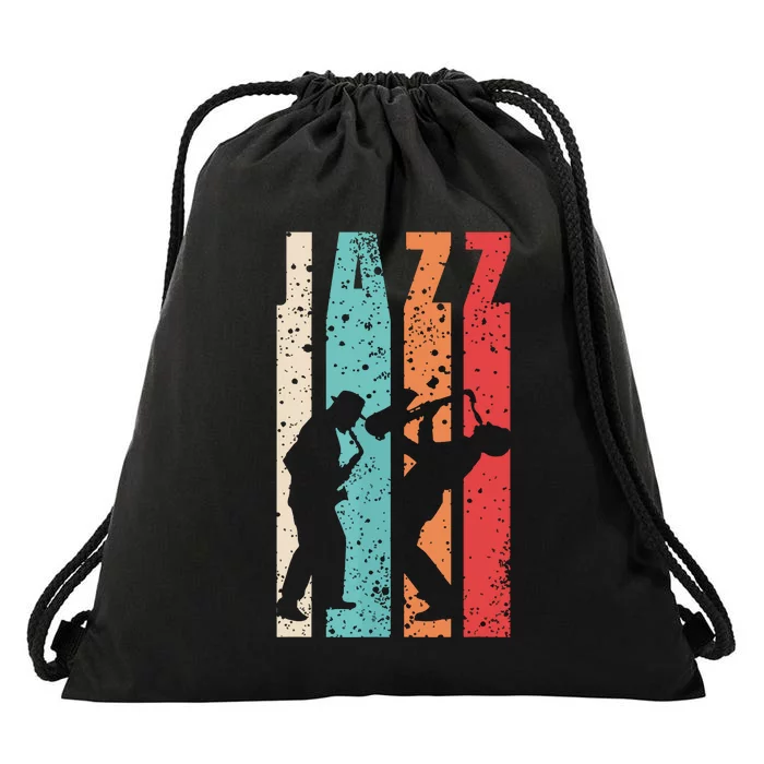 Jazz Musician Saxophonist Trumpetist Sax Trumpet Player Drawstring Bag