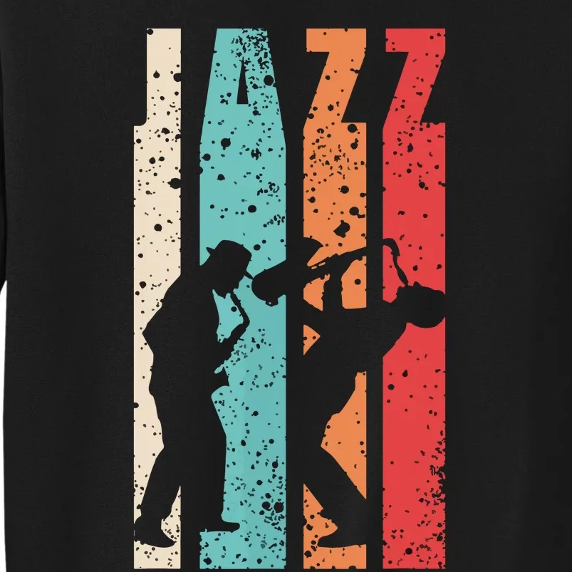 Jazz Musician Saxophonist Trumpetist Sax Trumpet Player Tall Sweatshirt