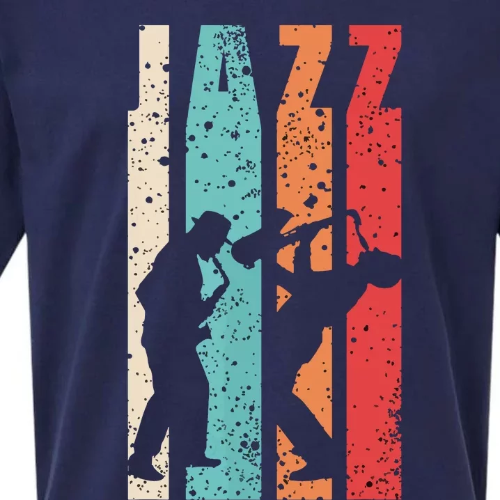 Jazz Musician Saxophonist Trumpetist Sax Trumpet Player Sueded Cloud Jersey T-Shirt