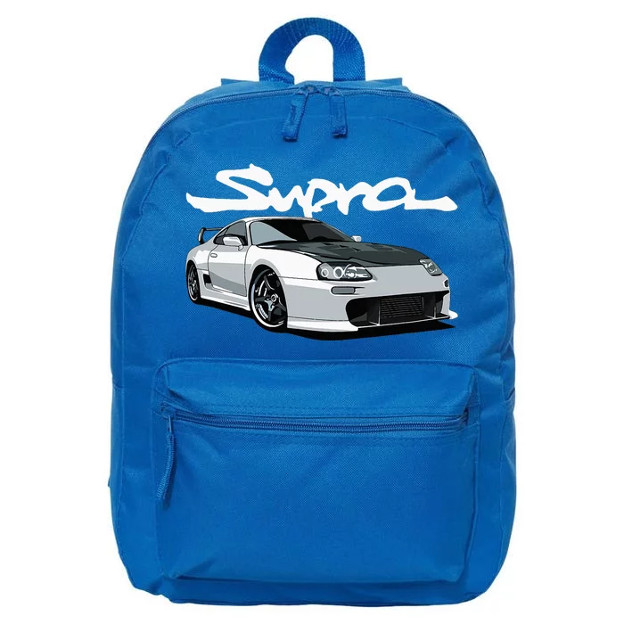 Jdm Mkiv Supra 2jz Street Racing Drag Drift 16 in Basic Backpack