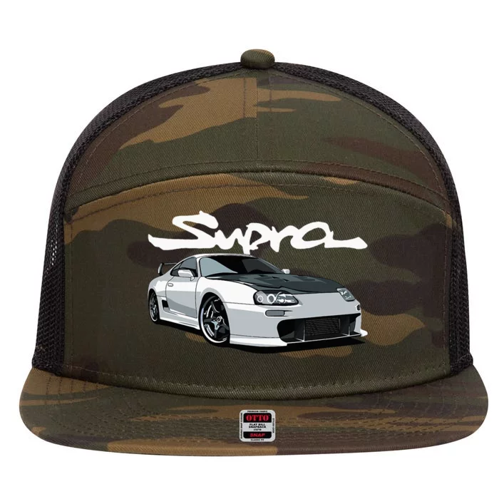 Jdm Mkiv Supra 2jz Street Racing Drag Drift 7 Panel Mesh Trucker Snapback Hat