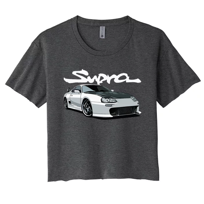 Jdm Mkiv Supra 2jz Street Racing Drag Drift Women's Crop Top Tee