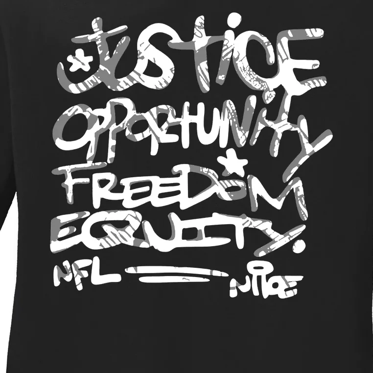 Justice Mike Tomlin Opportunity Equity Freedom Ladies Long Sleeve Shirt