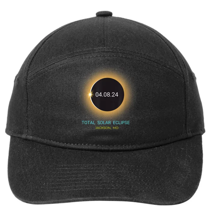 Jackson Mo Total Solar Eclipse 04/08/24 Missouri Souvenir 7-Panel Snapback Hat