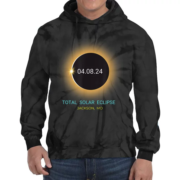 Jackson Mo Total Solar Eclipse 04/08/24 Missouri Souvenir Tie Dye Hoodie