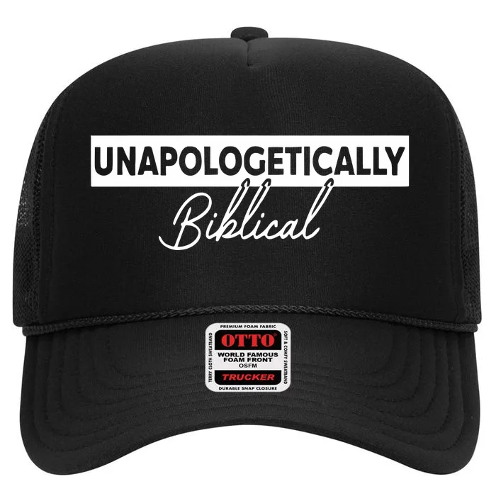 John Mason Unapologetically Biblical High Crown Mesh Trucker Hat