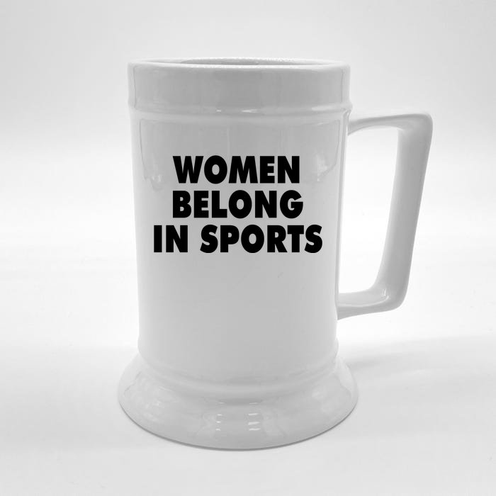 Jomboy Media Women Belong In Sports Front & Back Beer Stein