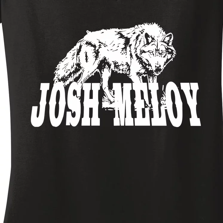 Josh Meloy Wolf Women's V-Neck T-Shirt