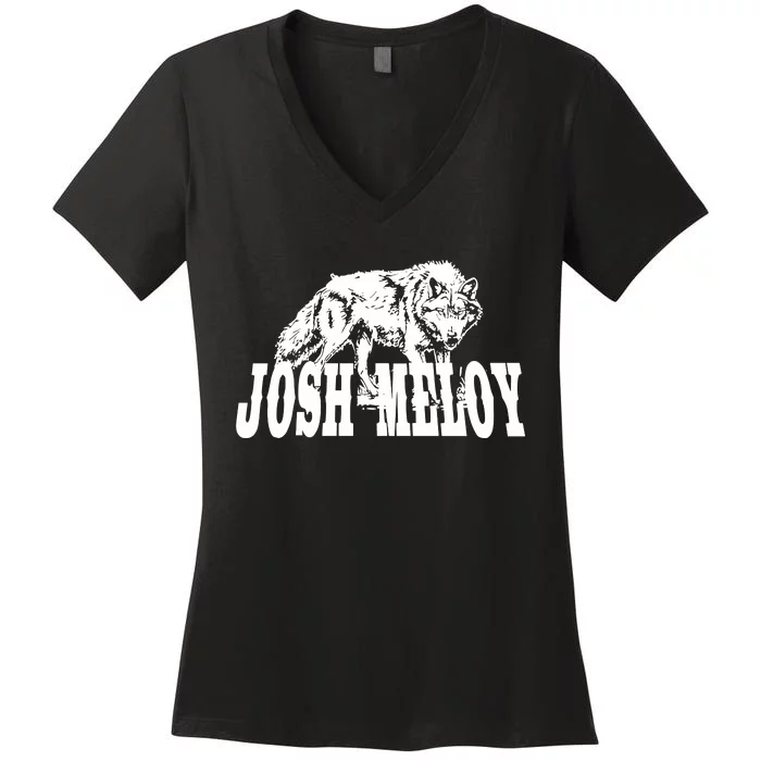 Josh Meloy Wolf Women's V-Neck T-Shirt