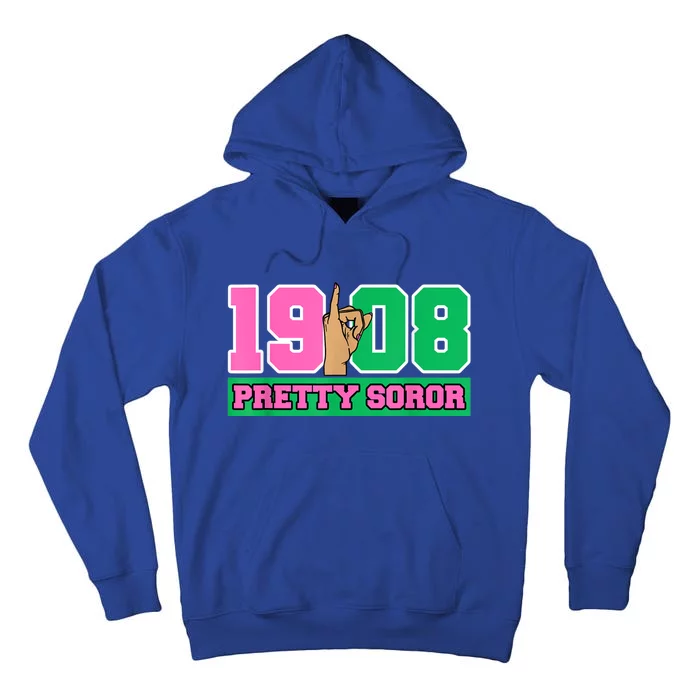 J15 Nineteen 08 Aka Pretty Soror Hand Sign Tall Hoodie