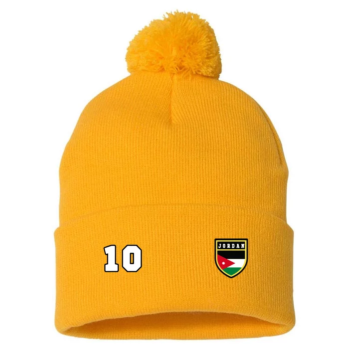 Jordan Number 10 Soccer Flag Football Ten Jersey Pom Pom 12in Knit Beanie