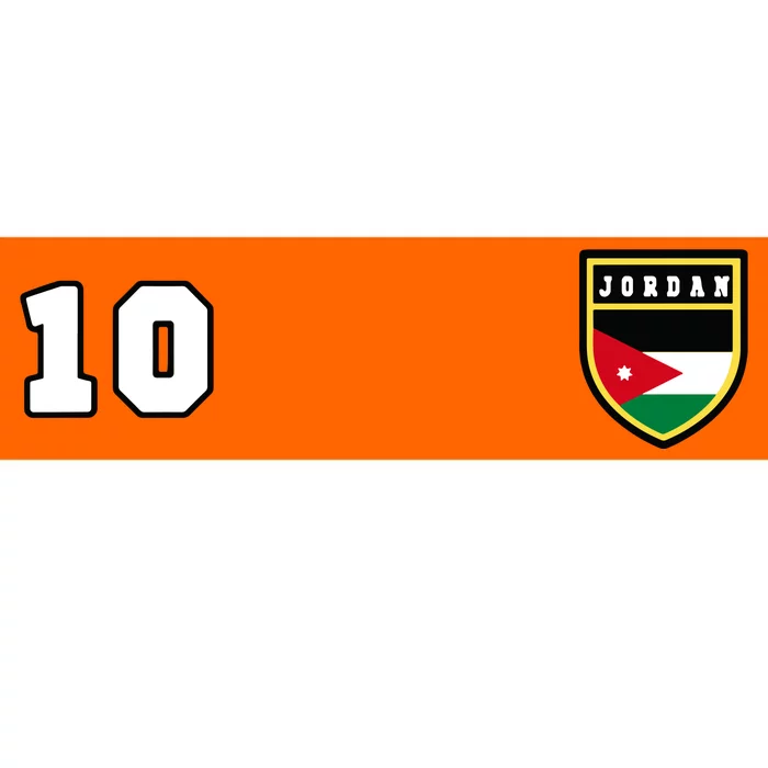 Jordan Number 10 Soccer Flag Football Ten Jersey Bumper Sticker