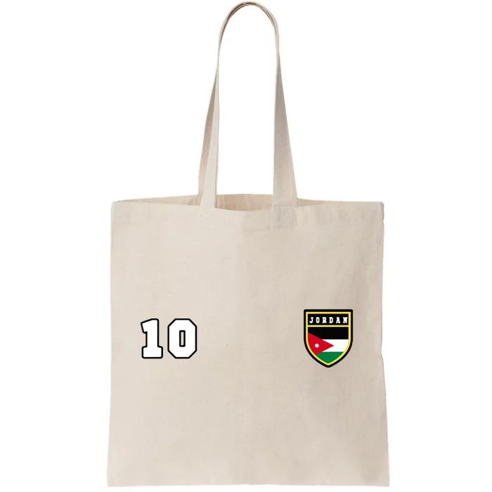 Jordan Number 10 Soccer Flag Football Ten Jersey Tote Bag