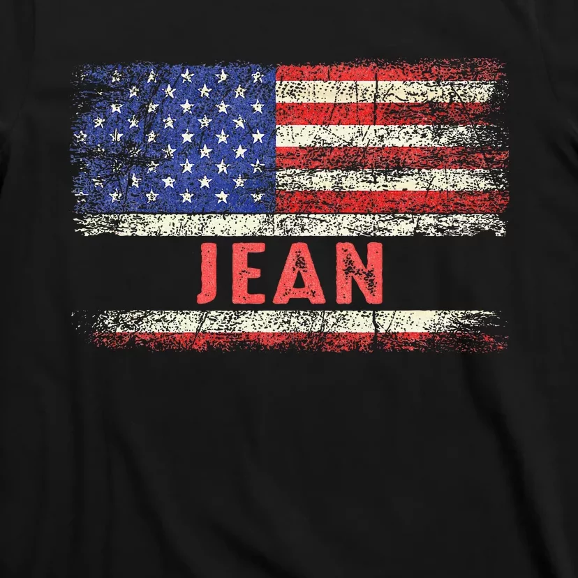 Jean Name American Flag Jean First Name T-Shirt