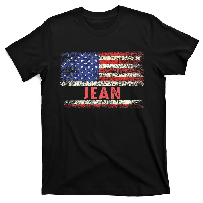 Jean Name American Flag Jean First Name T-Shirt