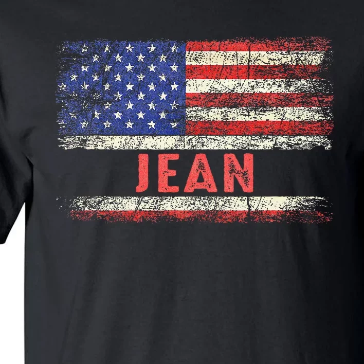 Jean Name American Flag Jean First Name Tall T-Shirt