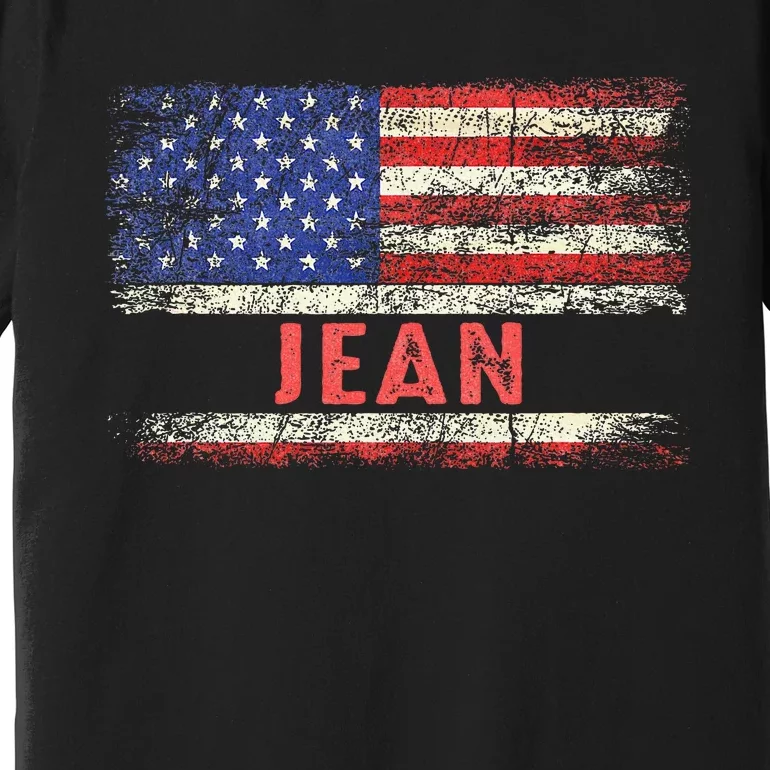 Jean Name American Flag Jean First Name Premium T-Shirt