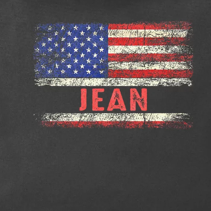 Jean Name American Flag Jean First Name Zip Tote Bag