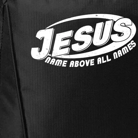 Jesus Name Above All Names Sports Style Logo City Backpack