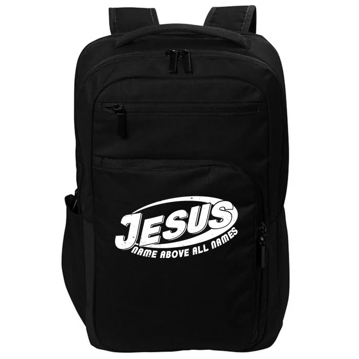 Jesus Name Above All Names Sports Style Logo Impact Tech Backpack