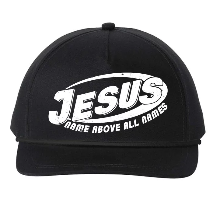 Jesus Name Above All Names Sports Style Logo Snapback Five-Panel Rope Hat