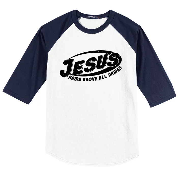 Jesus Name Above All Names Sports Style Logo Baseball Sleeve Shirt