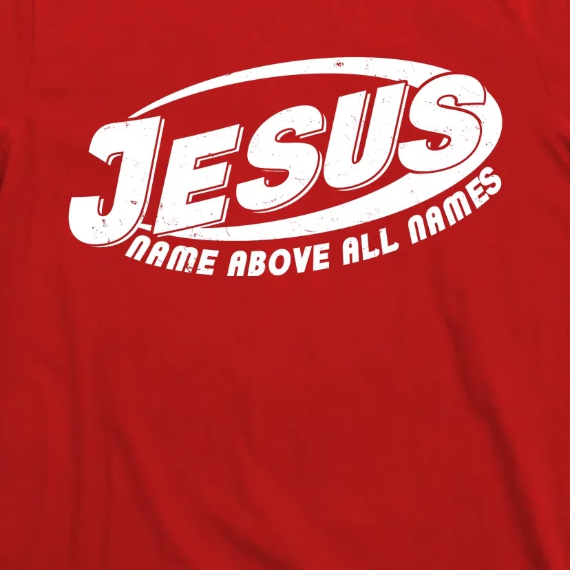 Jesus Name Above All Names Sports Style Logo T-Shirt