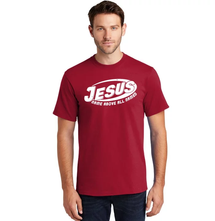 Jesus Name Above All Names Sports Style Logo Tall T-Shirt