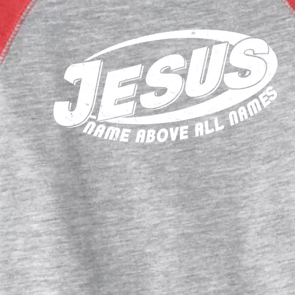 Jesus Name Above All Names Sports Style Logo Toddler Fine Jersey T-Shirt