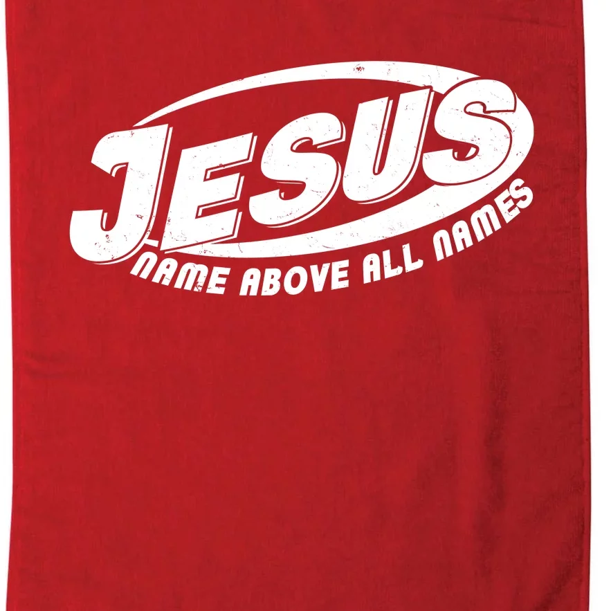 Jesus Name Above All Names Sports Style Logo Platinum Collection Golf Towel