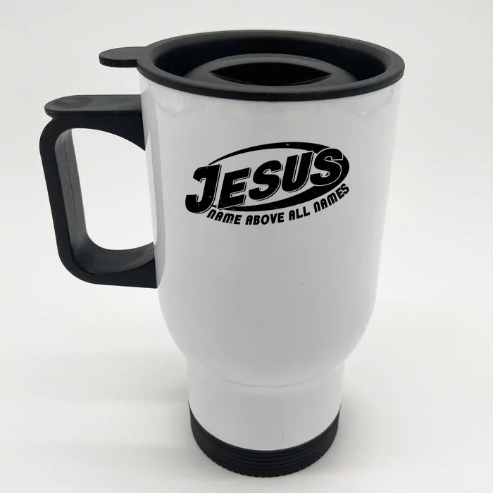 Jesus Name Above All Names Sports Style Logo Front & Back Stainless Steel Travel Mug