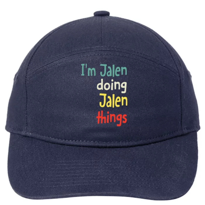 Jalen Name Cute Personalized Gift 7-Panel Snapback Hat