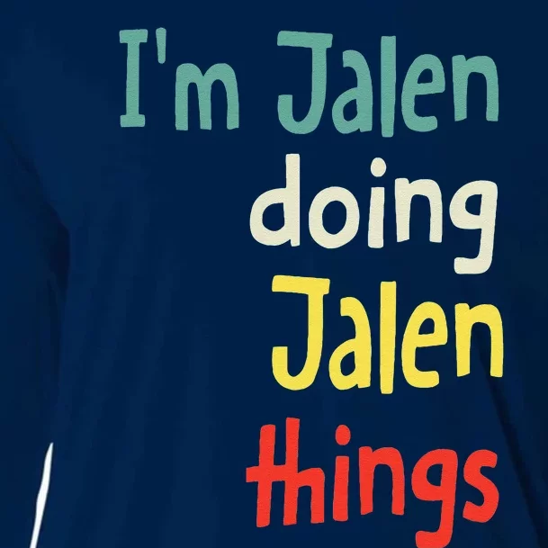 Jalen Name Cute Personalized Gift Cooling Performance Long Sleeve Crew