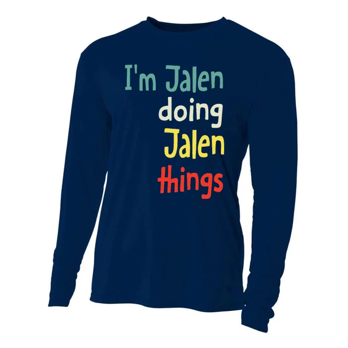 Jalen Name Cute Personalized Gift Cooling Performance Long Sleeve Crew