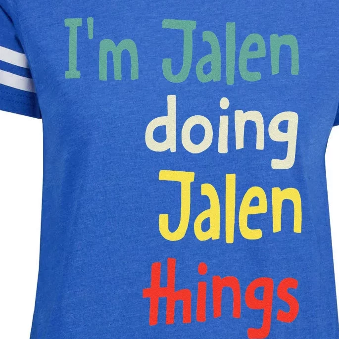 Jalen Name Cute Personalized Gift Enza Ladies Jersey Football T-Shirt