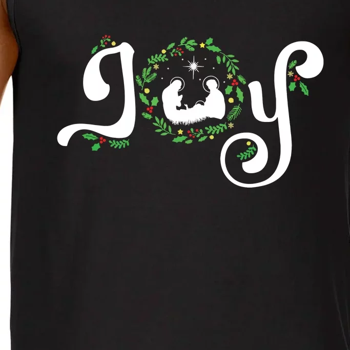 Joy Nativity Christmas Jesus Manger Christian Christmas Comfort Colors® Tank Top