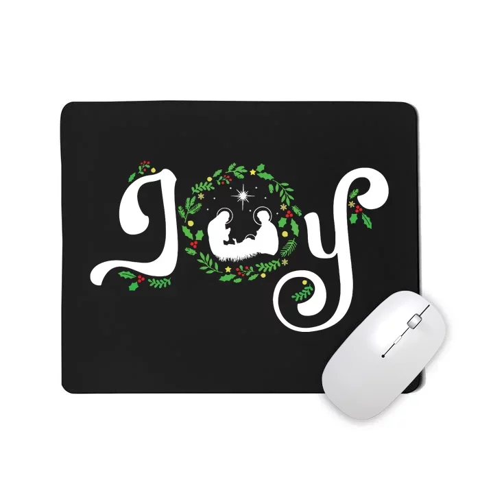 Joy Nativity Christmas Jesus Manger Christian Christmas Mousepad