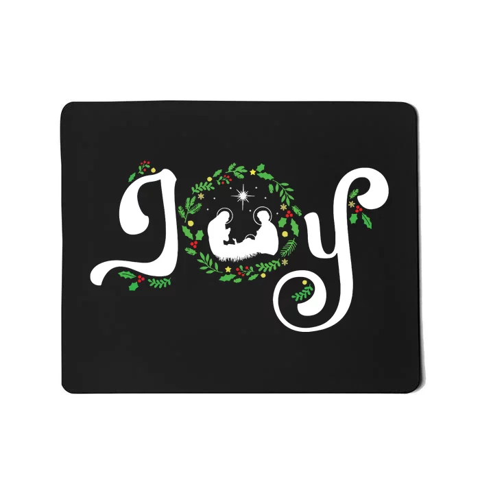 Joy Nativity Christmas Jesus Manger Christian Christmas Mousepad