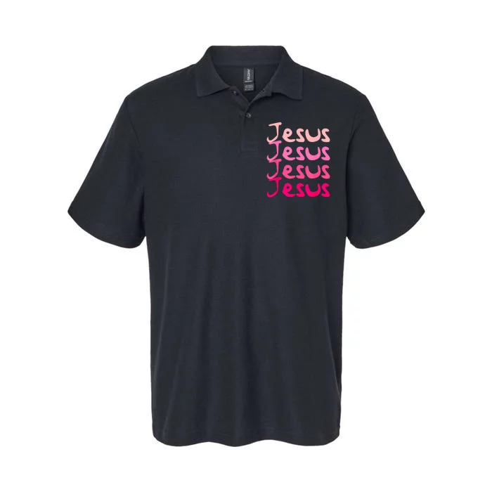 Jesus Name Design Softstyle Adult Sport Polo