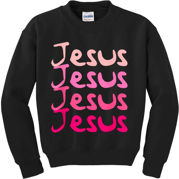 Jesus Name Design Kids Sweatshirt