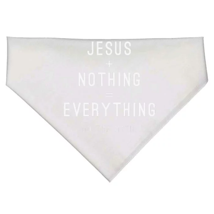 Jesus + Nothing = Everything Christian Design USA-Made Doggie Bandana