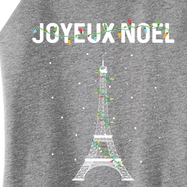 Joyeux Noel French Paris Eiffel Tower Christmas Cute Gift Women’s Perfect Tri Rocker Tank