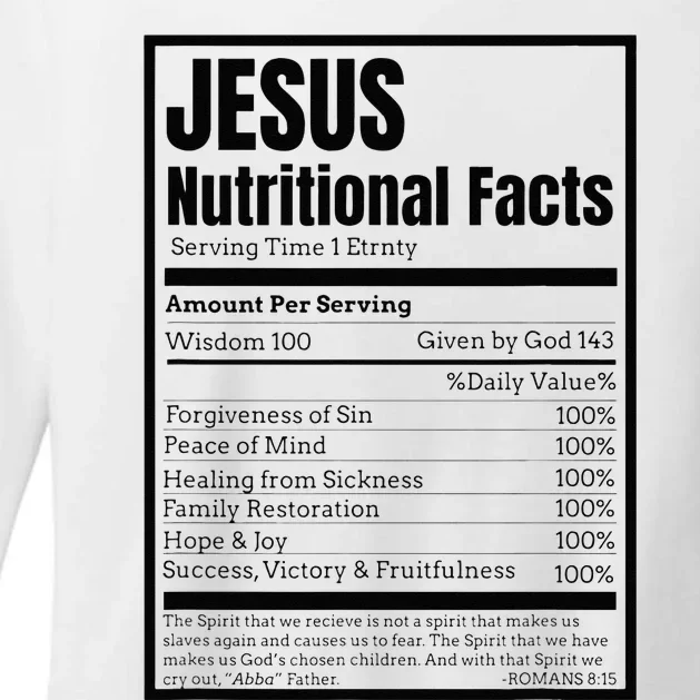 Jesus Nutrition Facts Idea Womens CVC Long Sleeve Shirt