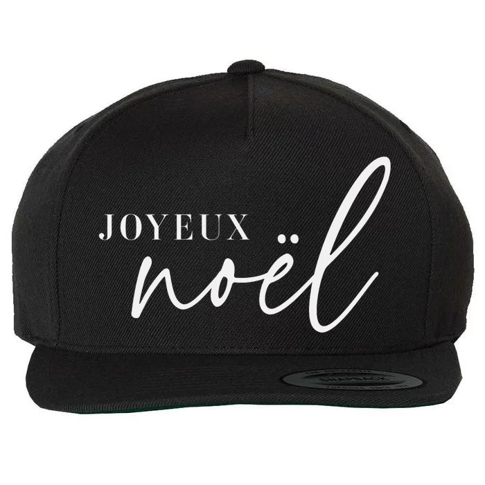 Joyeux Noel French Merry Christmas Trendy Happy Holidays Wool Snapback Cap