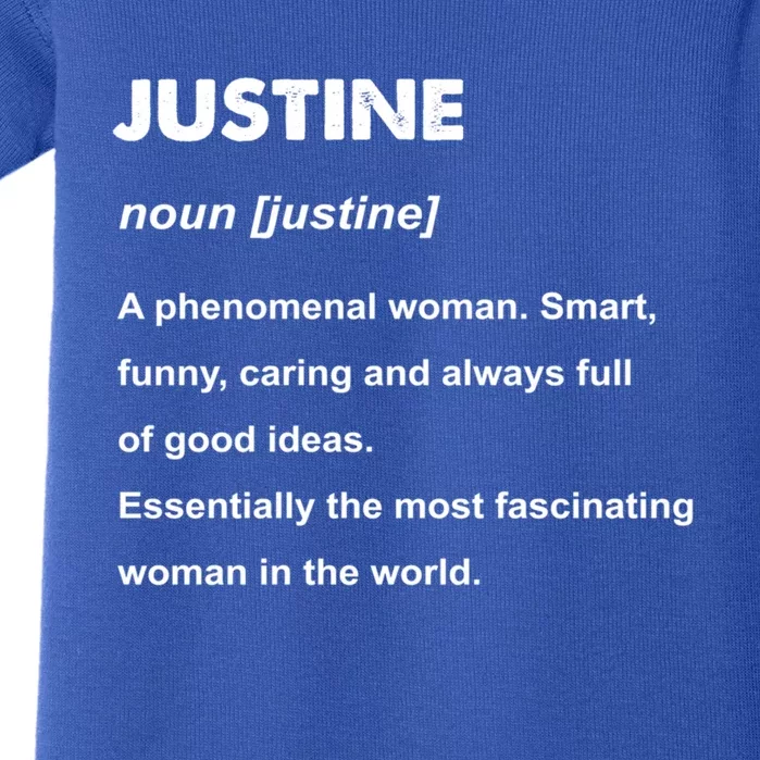 Justine Name Gift Baby Bodysuit