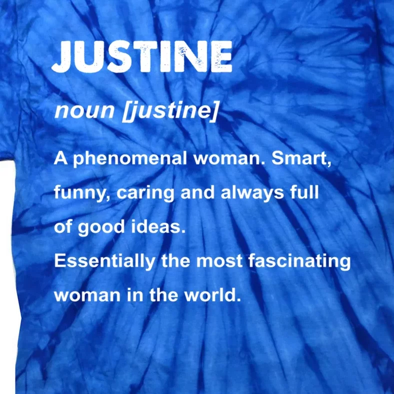 Justine Name Gift Tie-Dye T-Shirt