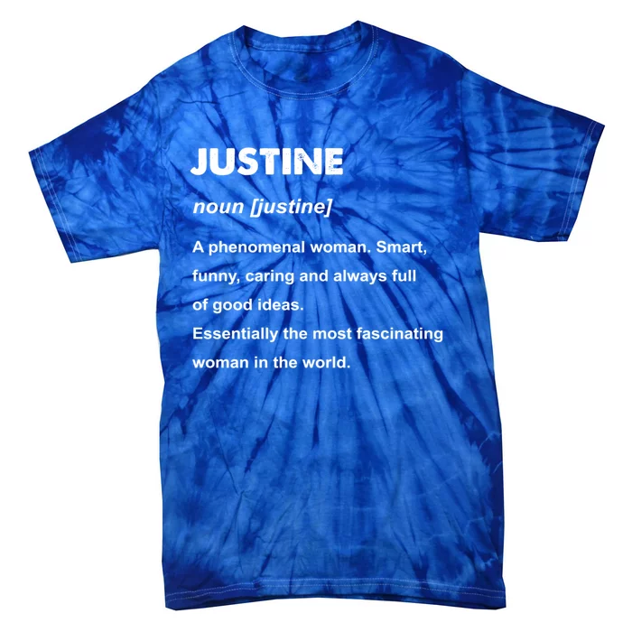 Justine Name Gift Tie-Dye T-Shirt