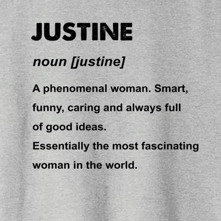 Justine Name Gift Women's Crop Top Tee