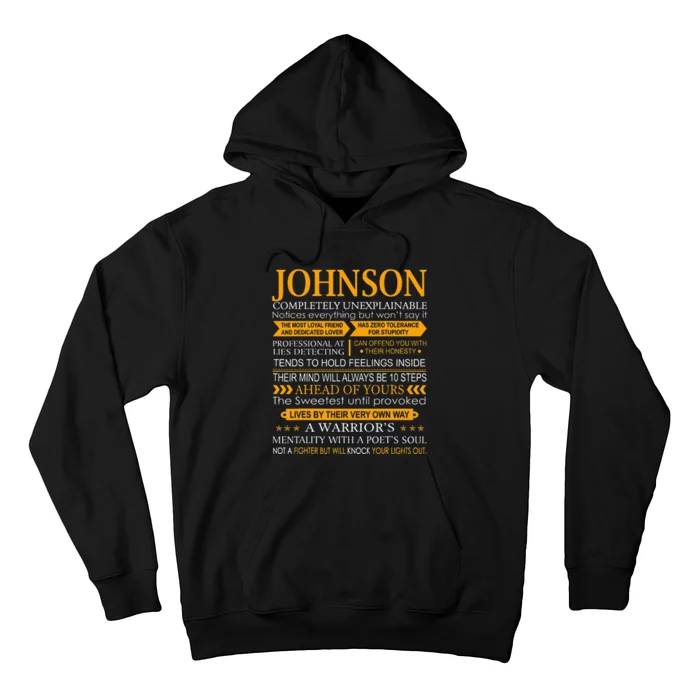 Johnson Name Gift Funny Johnson Hoodie